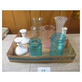 Milkglass Candleholders, Vases, Jars