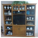 Oak Entertainment Center (2 pieces top & bottom...