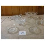 Glass Cake Stand, Lead Crystal Nut Dish