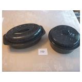 Small Agate Oval & Round Roasters