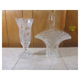 Glass Basket & Vase