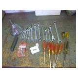 Wrenches, Screwdrivers, Funnel, Utility Knife,...
