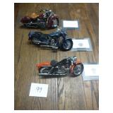 3 Franklin Mint Motorcycles (not perfect)
