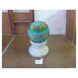 Yard Ornament Concrete Stand, Gazing Ball