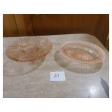 Pink Depression Bowls  (1 point chipped)
