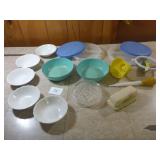 Pfaltzgraff Butter Dish, Cereal Bowls, Plasticware