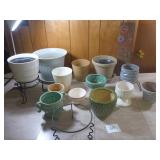 Assorted Flower Pots & Wall Hanging