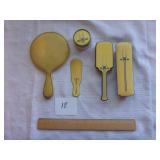 Celluloid Dresser Set (damage on mirror handle)