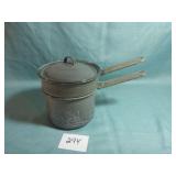 Gray Agate Double Boiler Pan