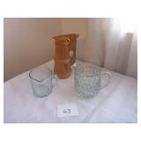 Measuring Pitcher, Creamer, Wooden Pitcher