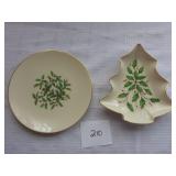 Lenox Christmas Holly Tree & Plate