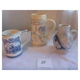 Delft Holland & Germany Beer Mugs / Pitcher