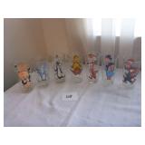 (7) 1973 Pepsi Cartoon Glasses