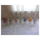 (7) 1973 Pepsi Cartoon Glasses