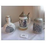 German Flask & Steins