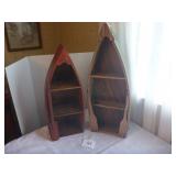 2 Decorative Canoe Shelves