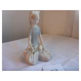 Lladro Girl with Dove (dove & thumb broken)