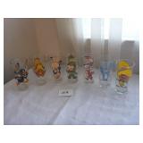 (7) 1973 Pepsi Cartoon Glasses