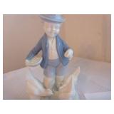 Gerald Porzellan Boy with Chickens Figurine...