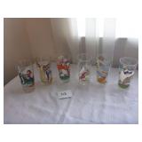 (6) 1976-77 Pepsi Cartoon Glasses