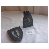 Painted Sadiron with Trivet