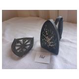 Painted Sadiron with Trivet