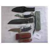 Assorted Knives, Sharpening Stone