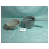 Gray Agate Bowl & Dipper