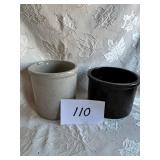 2 Crocks 5" & 6" tall