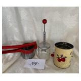 Ricer, Sifter, Chopper with Red Handles