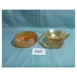 2 Carnival Dishes (1 footed)