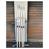 2 Pair Trax Pacer Cross Country Skis & Poles