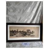 "Coast of France" Etched Picture by Chas Volkmar