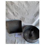 Metal Crisco Pan, Swans Flour Angel Food Pan