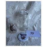 Planters Peanut Jar, Derby Glass & Pin