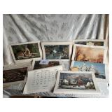 Picture Calendars in Tote (Currier & Ives 