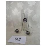1855 PA State University Glass Pitcher & 2 Glasses