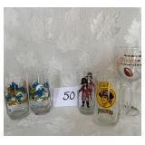 Smurf & Captain Crook Glasses, Pirates Mug,