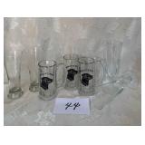 Molly Pub Mugs & Clear Pilsnar Glasses.