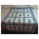Hand Stitched Sun Bonnet Wall Hanging / Crib Quilt