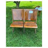 Wooden Folding Church Pew Seat