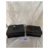 Metal Boxes with Keys (small dent in lid).
