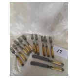 Landers Frary & Clark Pewter/Bone Handle Flatware