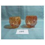 2 Carnival Rose Bowls