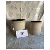 2 Crocks (no handle)