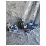Ceramic Boy Figurines & Baskets
