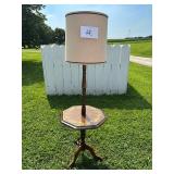 Table Floor Lamp with Painted Design