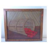 Handcrafted Wooden Picture - Basket of Apples...