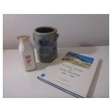 Lewes Delaware Book, Crock & Milk Bottle