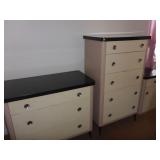 3 Piece Metal Bedroom Set - Bureau, Chest of...